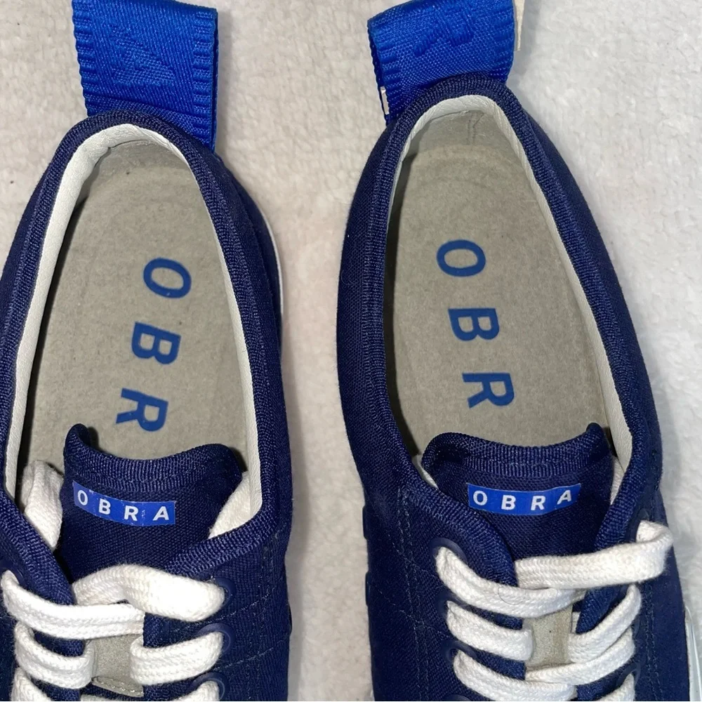Obra 240 Brazilian Streetwear Canvas Low Sneakers Size 7.5 navy blue